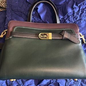 Coach Tate 29 Carryall in Amazon Green Colorblock